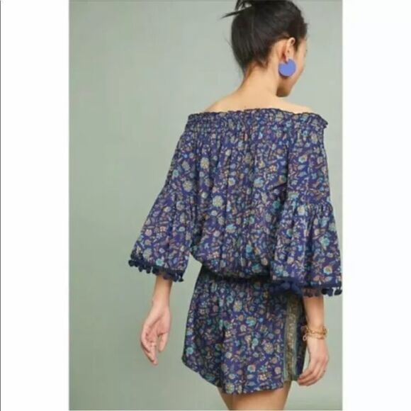 Anthropologie x Raga Pommed Off-The-Shoulder Romper - Picture 5 of 8